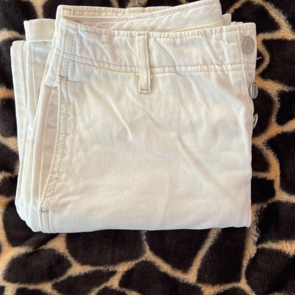 Free People Wide Leg Chino Pants 100% Cotton  SZ 4 Waist 28 Button Fly Relaxed - Picture 11 of 16